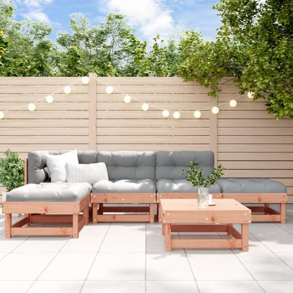 ARDEBO.de - 6-tlg. Garten-Lounge-Set Massivholz Douglasie