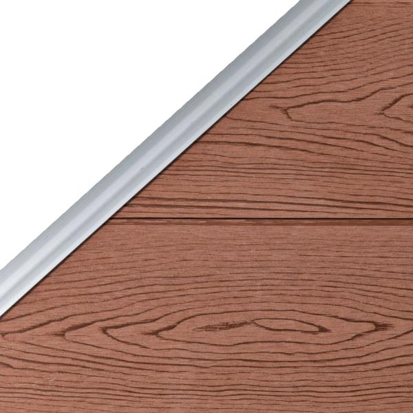 WPC Zaun-Set 7 Quadrate + 1 Schräge 1311x186 cm Braun