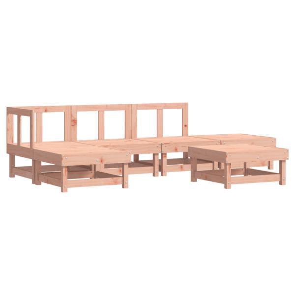 6-tlg. Garten-Lounge-Set mit Kissen Massivholz Douglasie