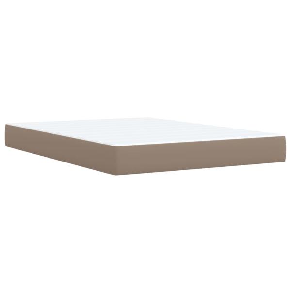 Boxspringbett Matratze Cappuccino-Braun 140x190cm Kunstleder