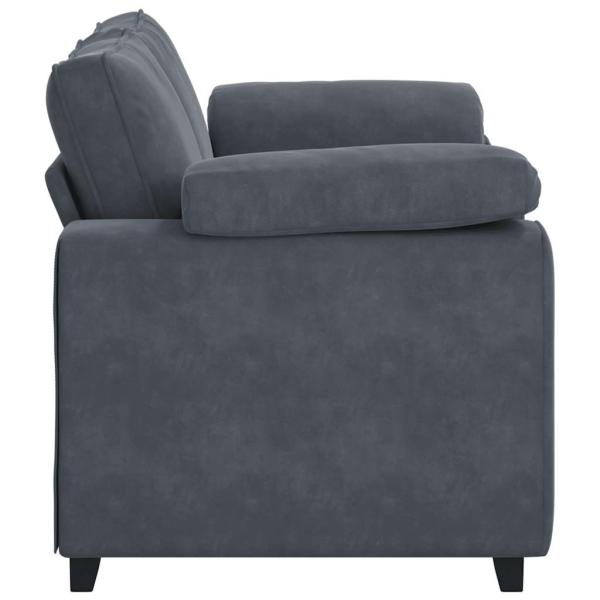 Zweisitzer-Sofa Dunkelgrau 120 cm Samt