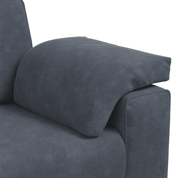 Zweisitzer-Sofa Dunkelgrau 120 cm Samt