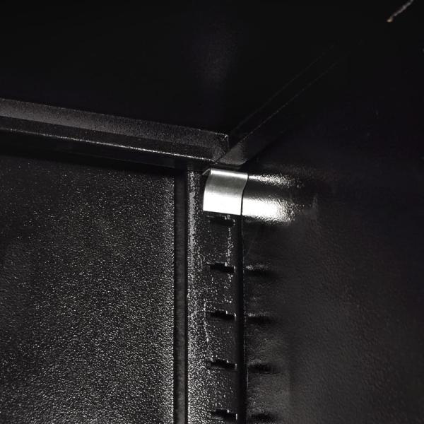 Werkzeugschrank mit 2 Türen Stahl 90x40x180 cm Schwarz/Rot