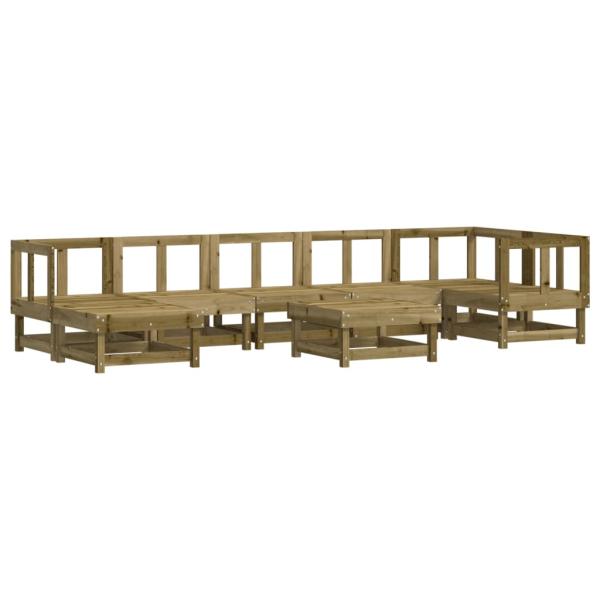 8-tlg. Garten-Lounge-Set mit Kissen Imprägniertes Kiefernholz