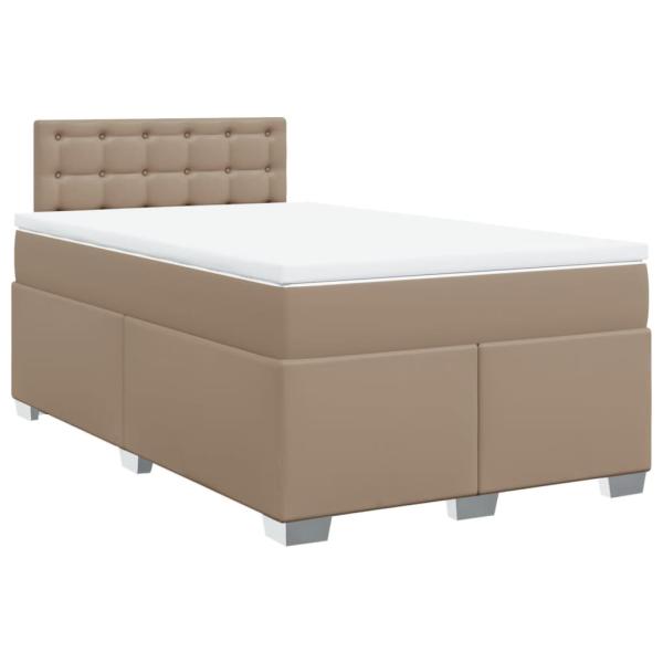 Boxspringbett Matratze Cappuccino-Braun 140x190cm Kunstleder