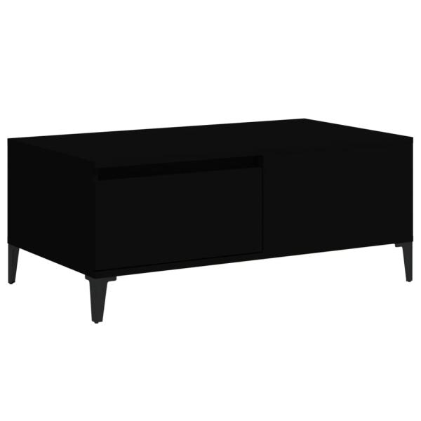ARDEBO.de - Couchtisch Schwarz 90x50x36,5 cm Holzwerkstoff