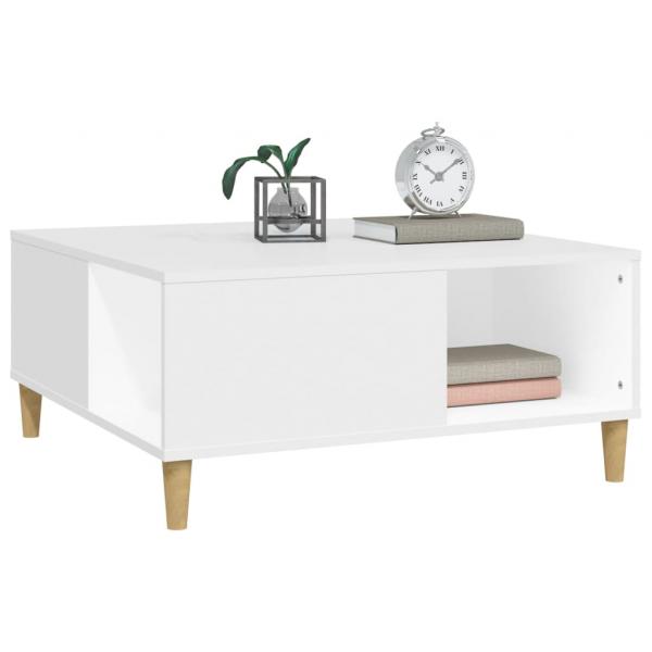 Couchtisch Weiß 80x80x36,5 cm Holzwerkstoff