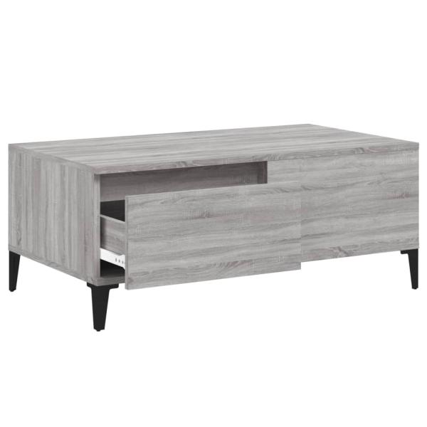 ARDEBO.de - Couchtisch Grau Sonoma 90x50x36,5 cm Holzwerkstoff
