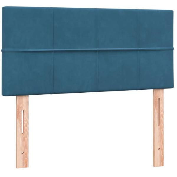 ARDEBO.de - Boxspringbett mit Matratze Dunkelblau 90x220 cm Samt