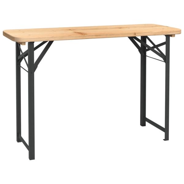 3-tlg. Biertisch-Set Klappbar Massivholz Tanne