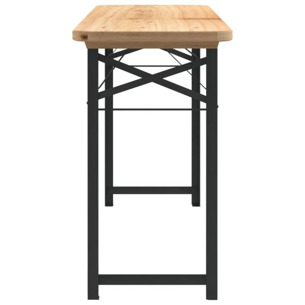 3-tlg. Biertisch-Set Klappbar Massivholz Tanne