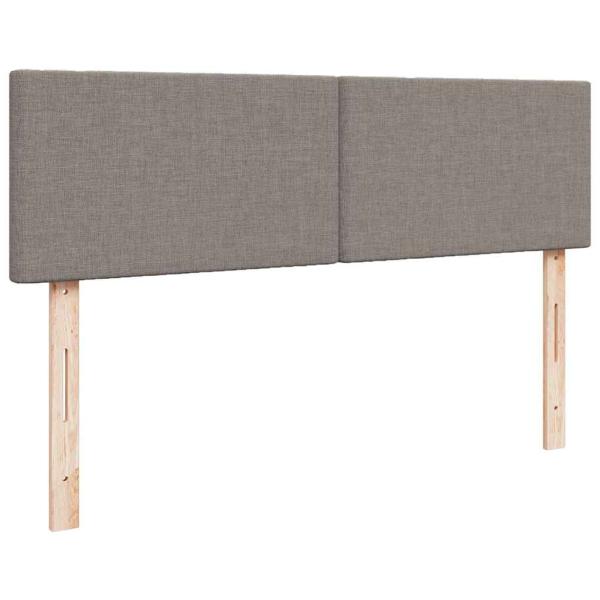 Ottoman-Bett mit Matratze Taupe 140x190 cm Stoff