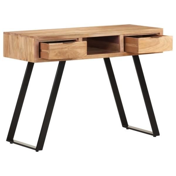 Schreibtisch 107x45x79 cm Massivholz Akazie Lebendige Kanten