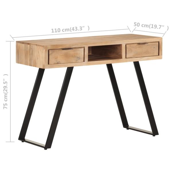 Schreibtisch 107x45x79 cm Massivholz Akazie Lebendige Kanten