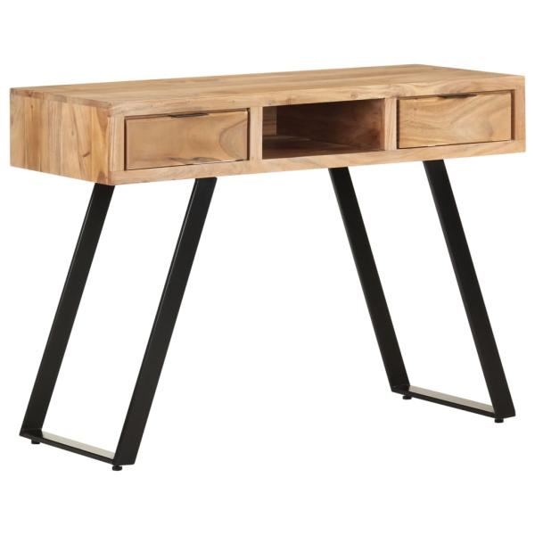 Schreibtisch 107x45x79 cm Massivholz Akazie Lebendige Kanten