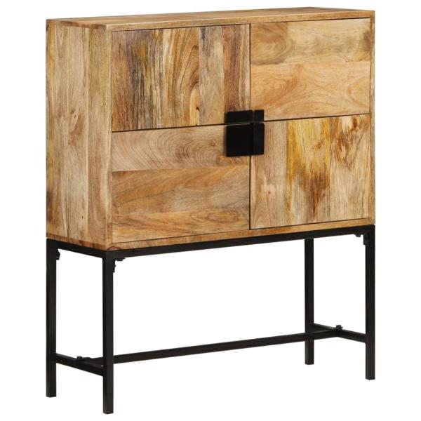 ARDEBO.de - Highboard 80x30x95 cm Massives Raues Mangoholz