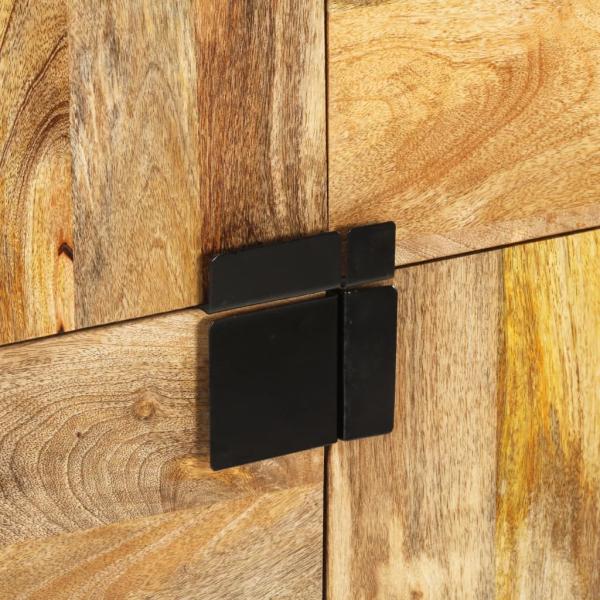 Highboard 80x30x95 cm Massives Raues Mangoholz