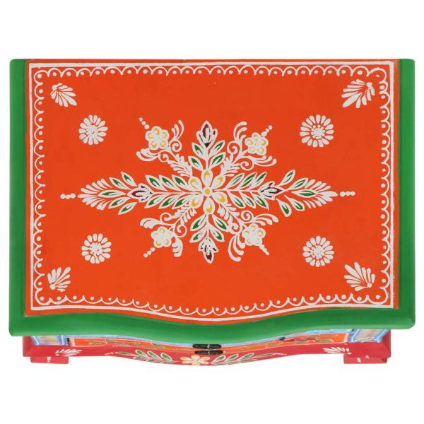 Nachttisch Handbemalt 40x30x60 cm Mango Massivholz