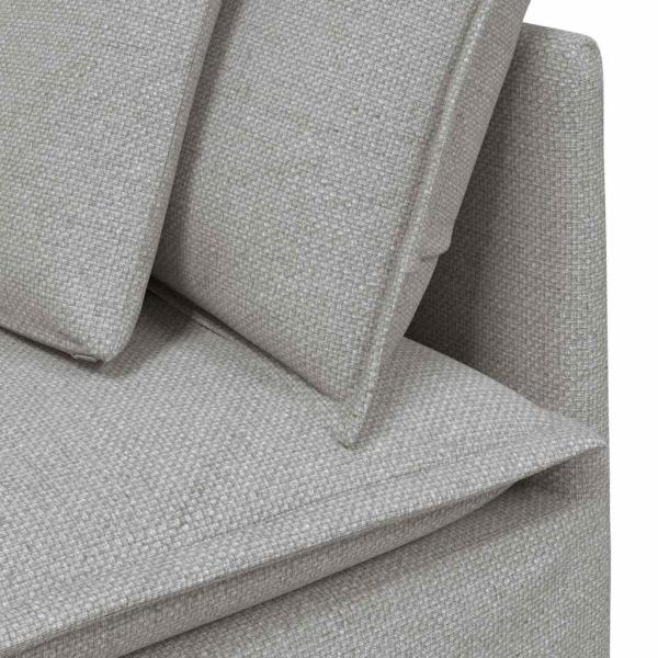 Modulares Sofa mit Kissen Stoff Wolkengrau