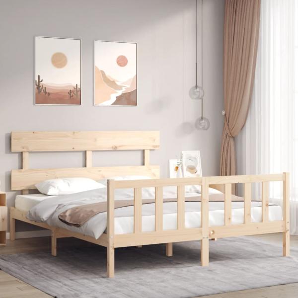 ARDEBO.de - Massivholzbett mit Kopfteil