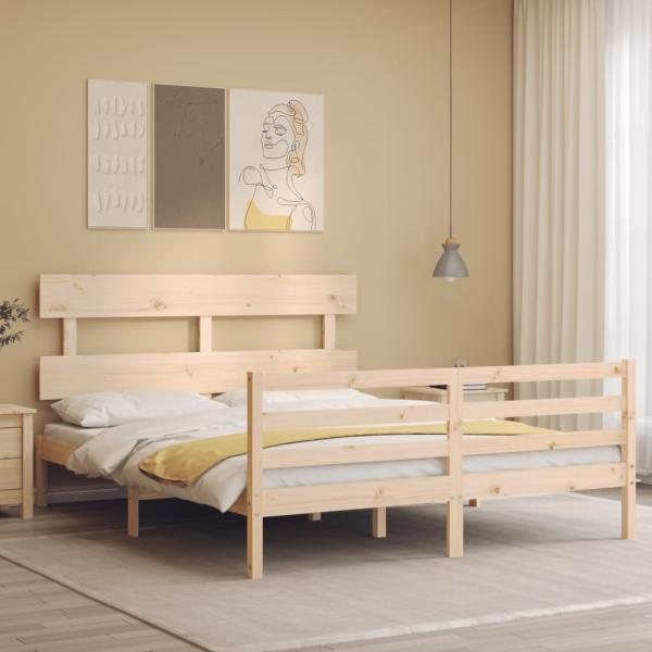 ARDEBO.de - Massivholzbett mit Kopfteil