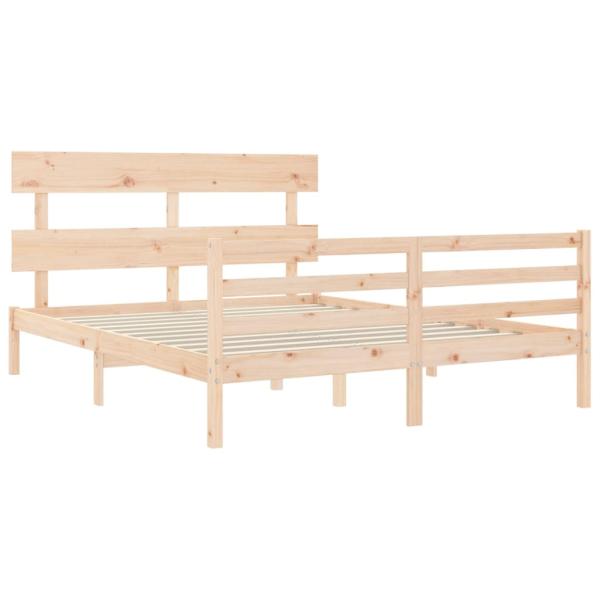 Massivholzbett mit Kopfteil