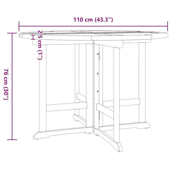 5-tlg. Garten-Essgruppe Klappbar Massivholz Teak