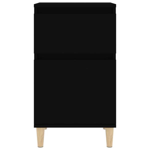 ARDEBO.de - Nachttische 2 Stk. Schwarz 40x35x70 cm