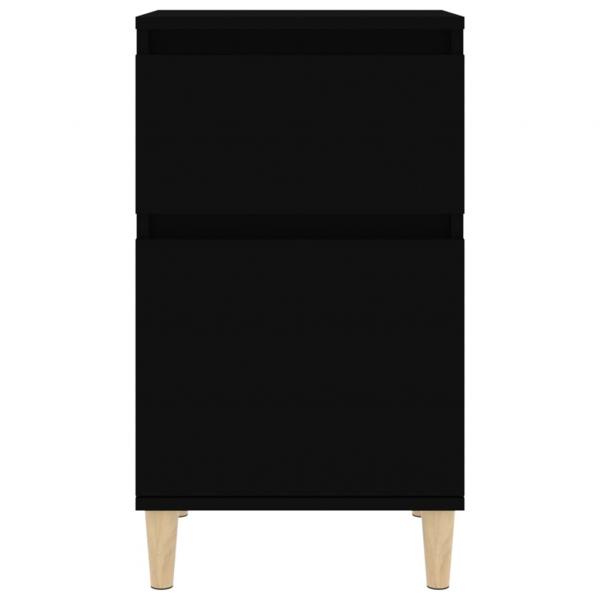Nachttisch Schwarz 40x35x70 cm