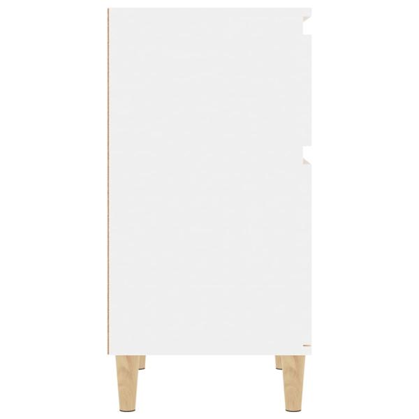 ARDEBO.de - Nachttische 2 Stk. Hochglanz-Weiß 40x35x70 cm