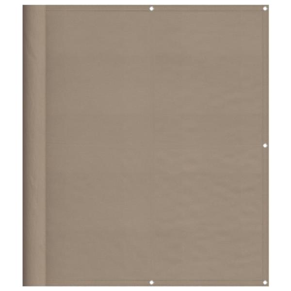 Balkon-Sichtschutz Taupe 120x1000 cm 100 % Polyester-Oxford