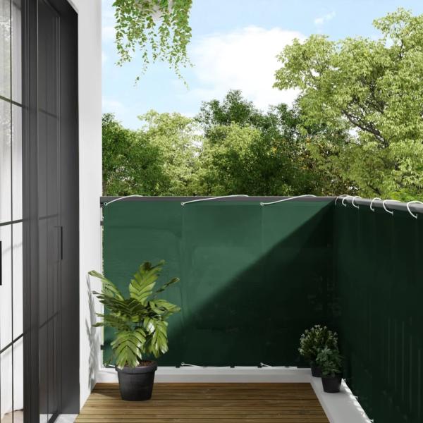ARDEBO.de - Balkon-Sichtschutz Dunkelgrün 120x1000cm 100 % Polyester-Oxford
