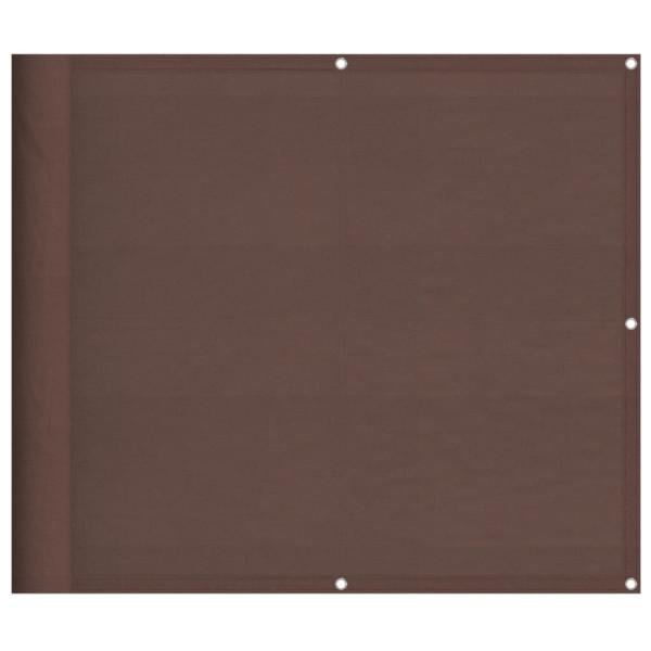Balkon-Sichtschutz Braun 90x700 cm 100 % Polyester-Oxford