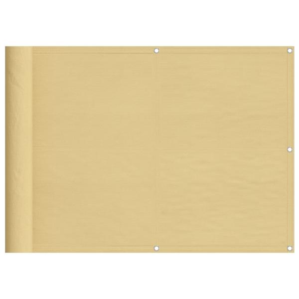 Balkonsichtschutz Sandfarben 75x1000 cm 100 % Polyester-Oxford