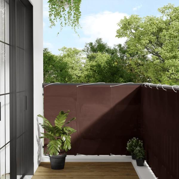 ARDEBO.de - Balkon-Sichtschutz Braun 120x1000 cm 100 % Polyester-Oxford