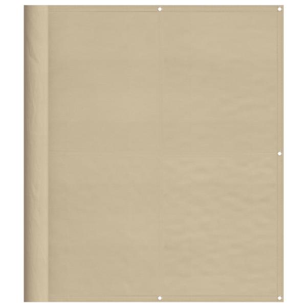 Balkon-Sichtschutz Beige 120x700 cm 100 % Polyester-Oxford