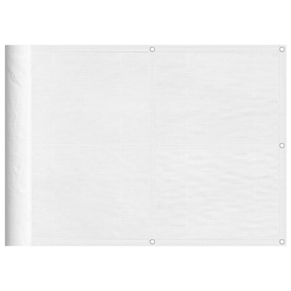Balkon-Sichtschutz Weiß 75x700 cm 100 % Polyester-Oxford