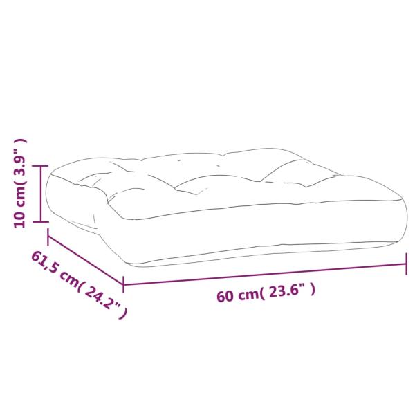 Palettenkissen Blattmuster 60x61,5x10 cm Oxford-Gewebe