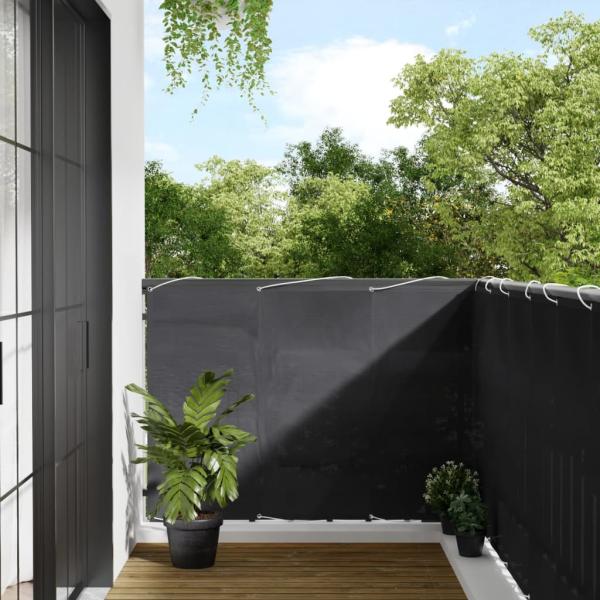 ARDEBO.de - Balkon-Sichtschutz Anthrazit 120x800 cm 100 % Polyester-Oxford