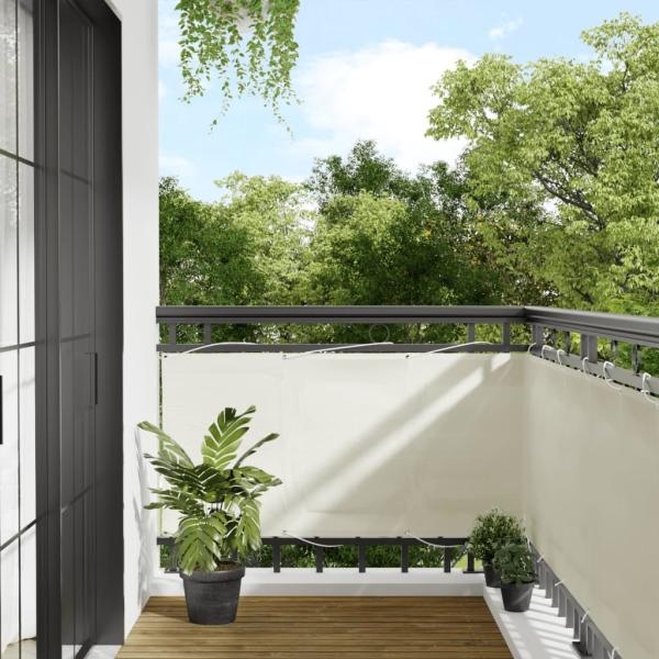 ARDEBO.de - Balkon-Sichtschutz Creme 75x700 cm 100 % Polyester-Oxford