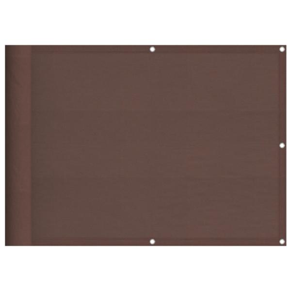 Balkon-Sichtschutz Braun 75x1000 cm 100 % Polyester-Oxford