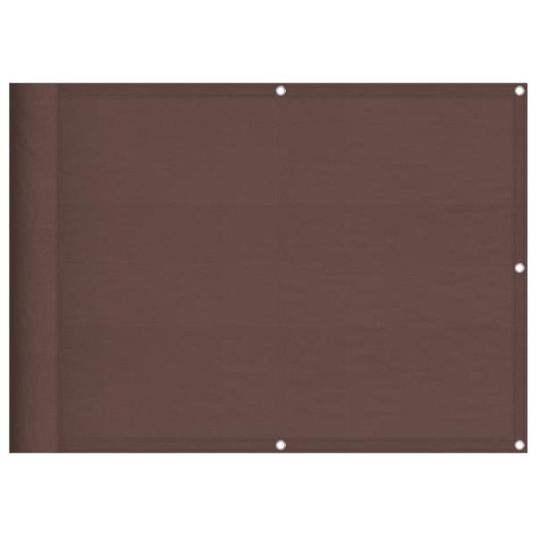 Balkon-Sichtschutz Braun 75x800 cm 100 % Polyester-Oxford