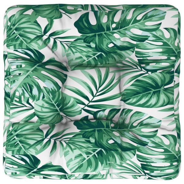 Palettenkissen Blattmuster 60x61,5x10 cm Stoff
