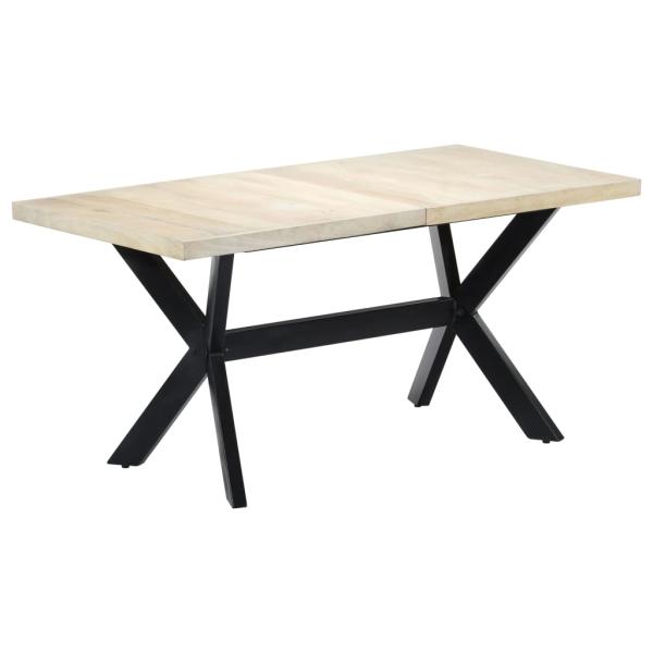 ARDEBO.de - Esstisch Weiß 160x80x75 cm Massivholz Mango