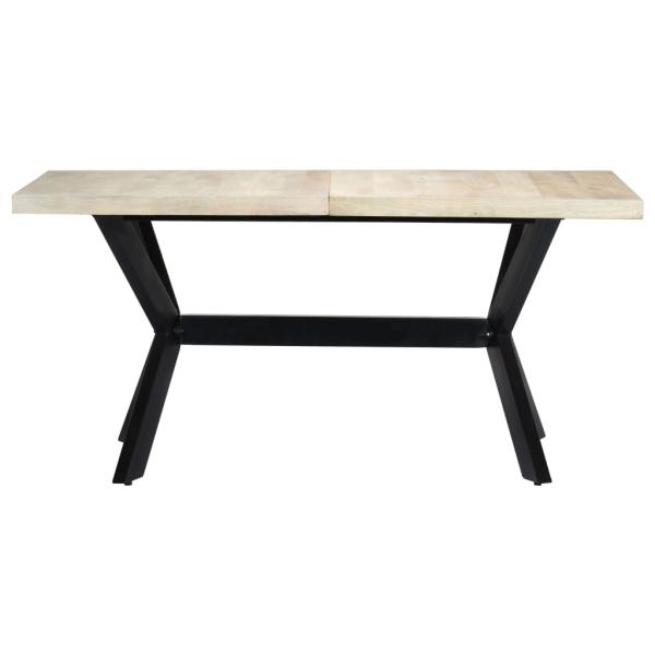 Esstisch Weiß 160x80x75 cm Massivholz Mango