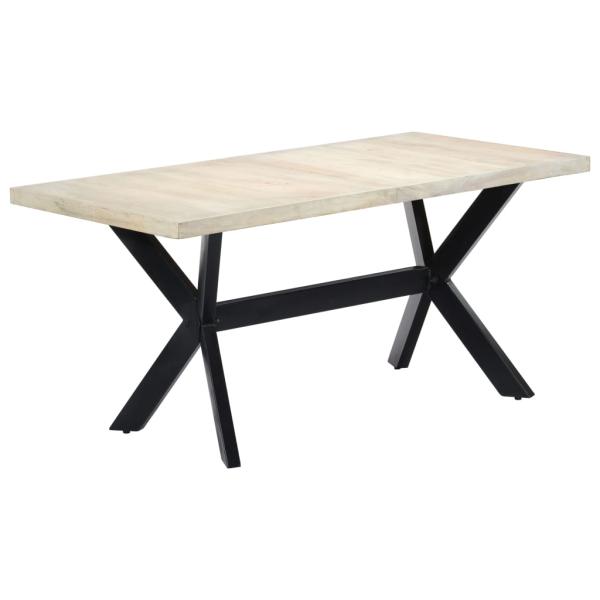 Esstisch Weiß 160x80x75 cm Massivholz Mango