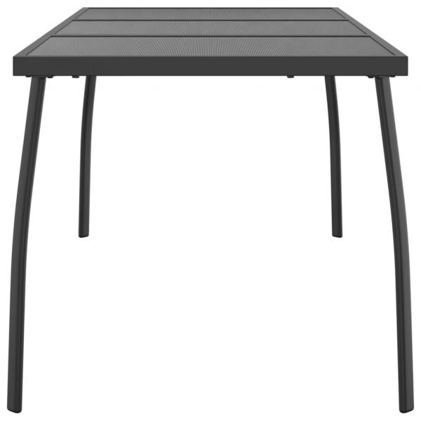 Gartentisch Anthrazit 165x80x72 cm Stahlgitter
