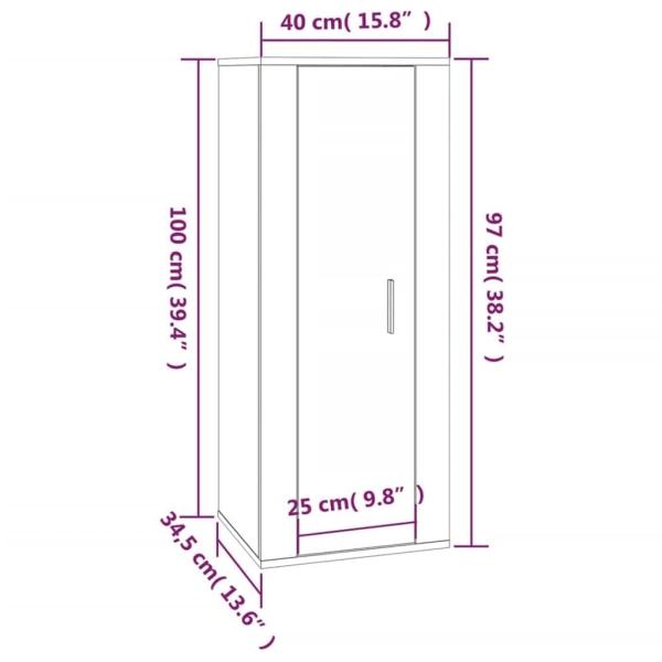 ARDEBO.de - 2-tlg. TV-Schrank-Set Hochglanz-Weiß Holzwerkstoff