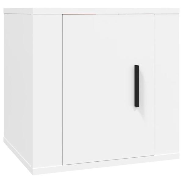 ARDEBO.de - 7-tlg. TV-Schrank-Set Weiß Holzwerkstoff
