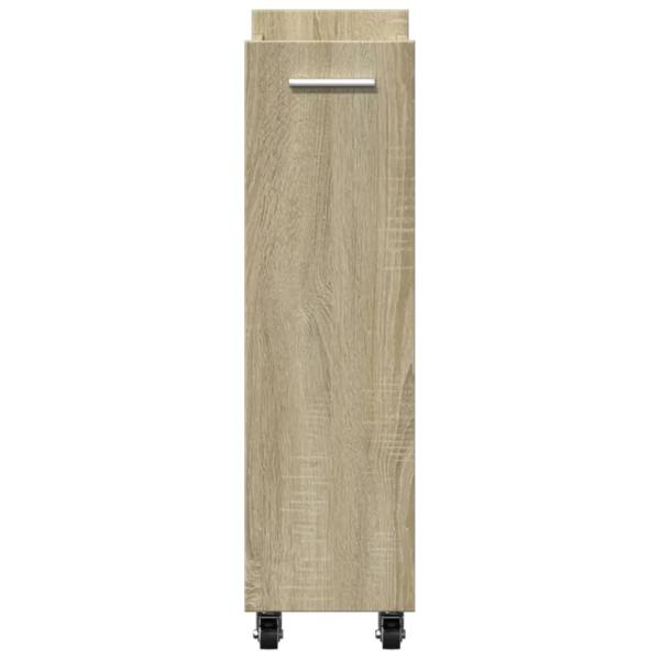 Schrank mit Rollen Sonoma-Eiche 60x22x79 cm Holzwerkstoff